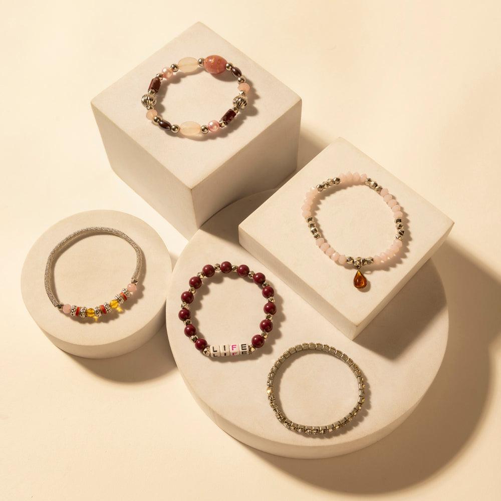Myra Wild Soul Charm Bracelet in Desert Blush