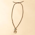Myra Windspur Feather Necklace in Desert Turquoise