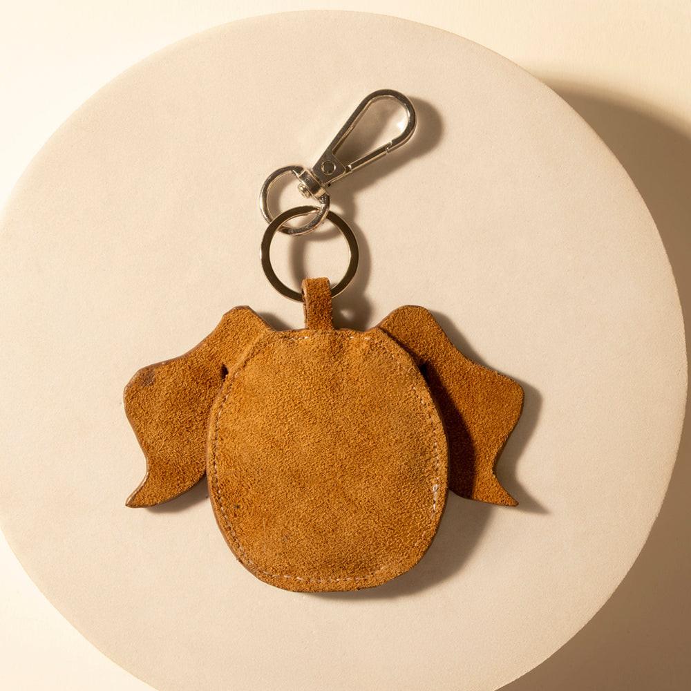 Myra Ranch Pup Charm Keychain in Rawhide Tan Mix