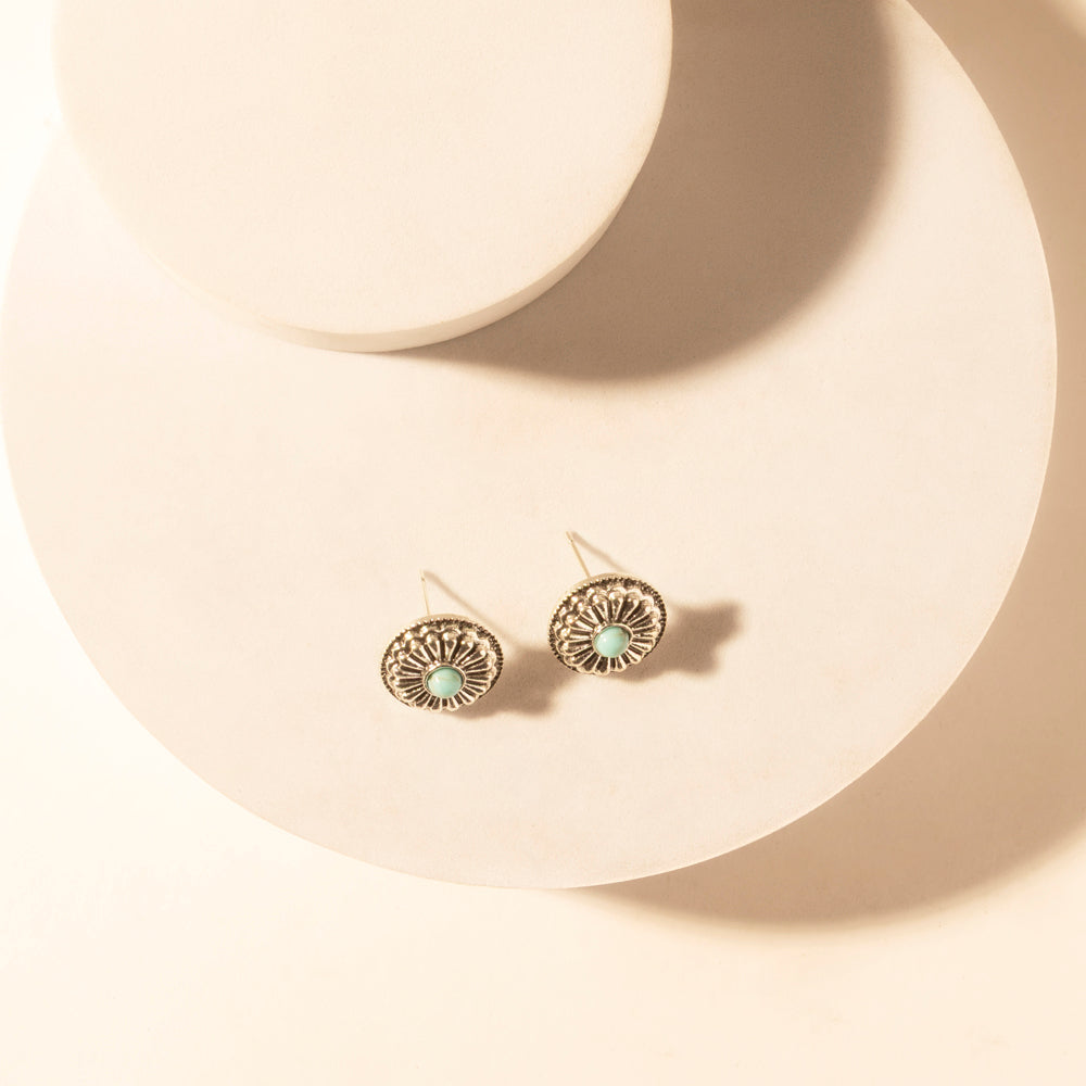 Myra Sonoran Stud Set in with turquoise detail in premium style
