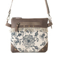 Myra Inkwild Vintage Crossbody Bag for Women in ivory with fringe detail