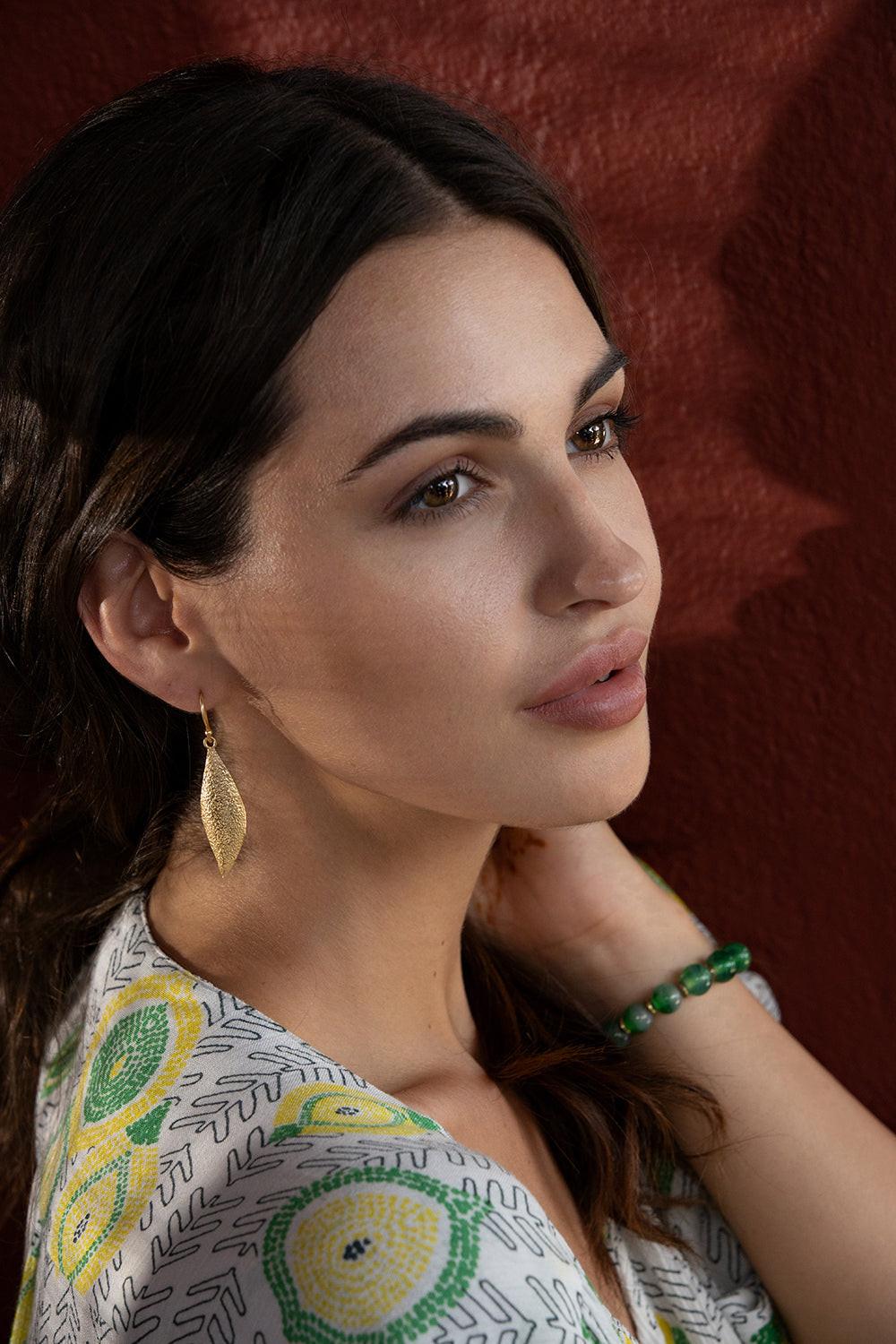 Roman Gold Drop Earrings
