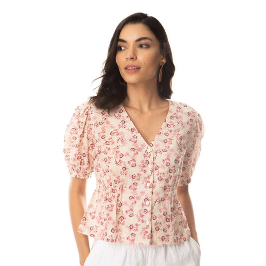 Kirschblüten-Crop-Top