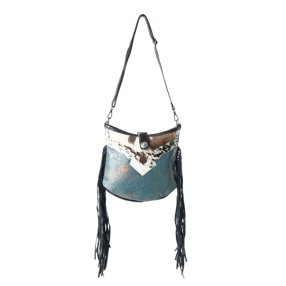 Sapphire Vines Leather & Hairon Bag