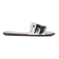 Myra Wild Dust Hairon Leather Slide Sandals â€“ Studded Flats for Women, Slip-On Comfort with Western Charm