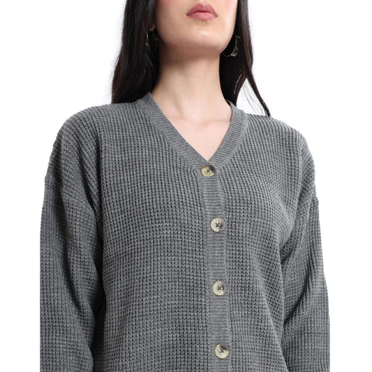Durchgeknöpfte Strickjacke