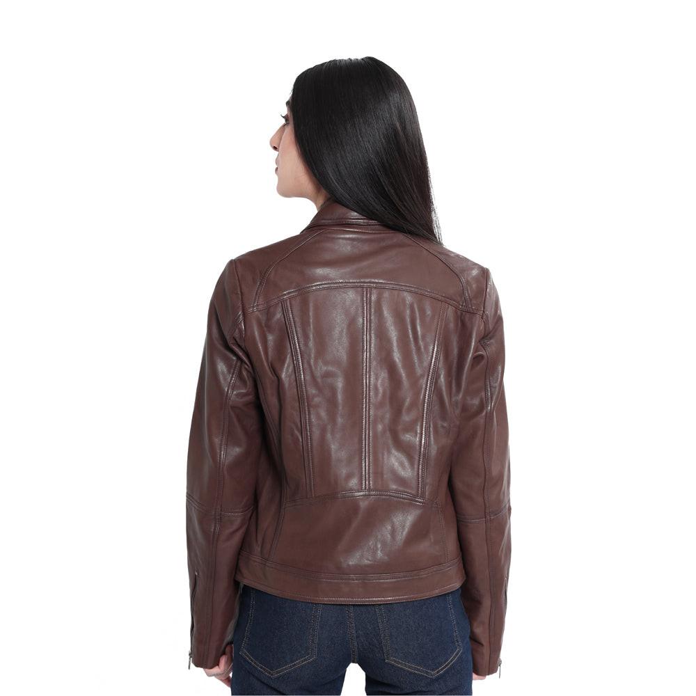 Winged Frills Leather Jacket