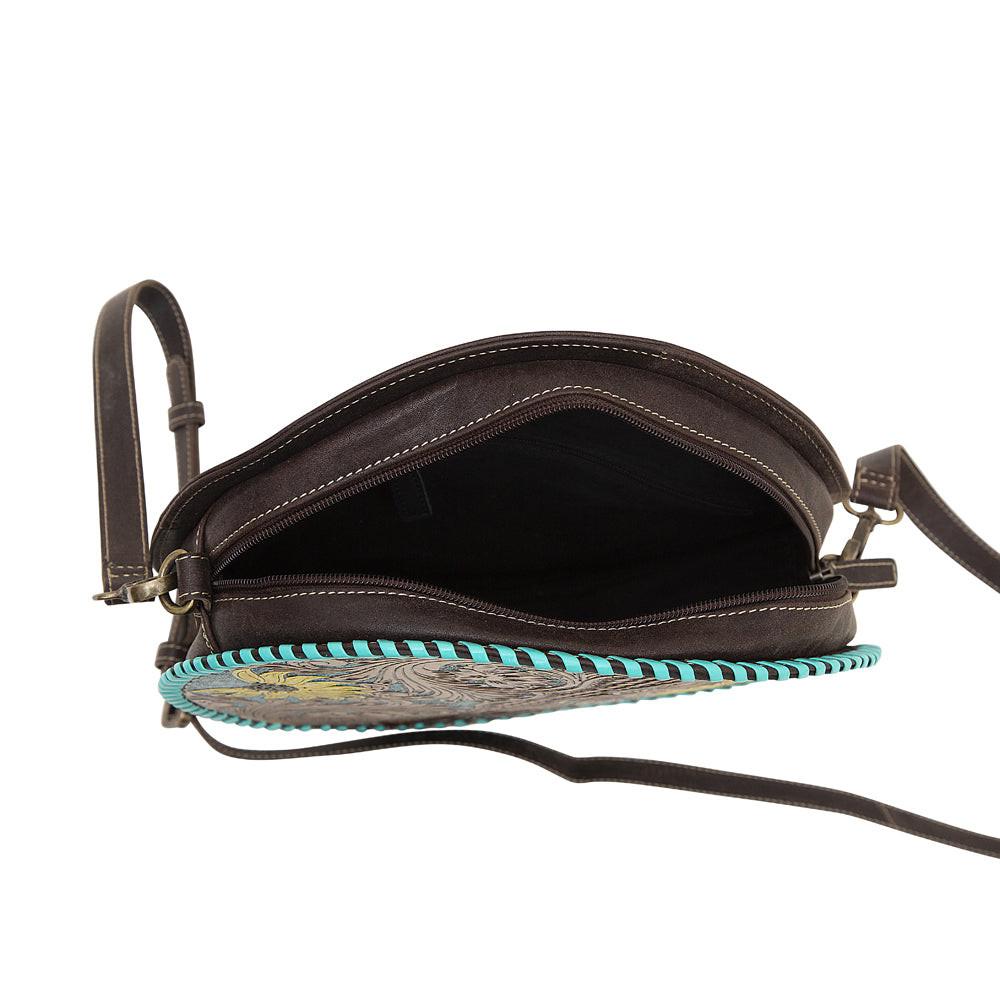 Boho Teal Round Bag