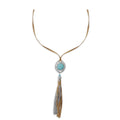 Blue Coin Necklace
