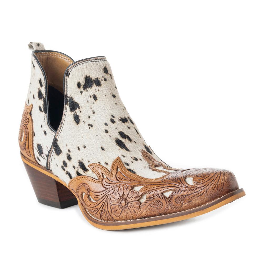 West Street Western Hand-Tooled Booties