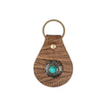 Concho Varied Leather Key Fob