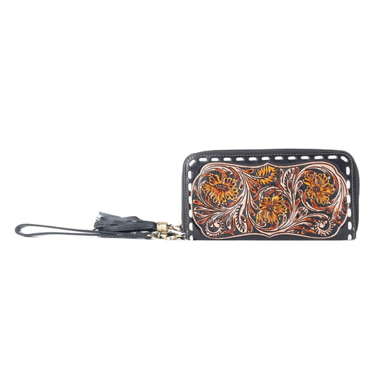 Bison Canyon Blooms Handgearbeitete Clutch-Geldbörse