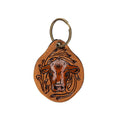 Steer Trail Hand-Tooled Key Fob