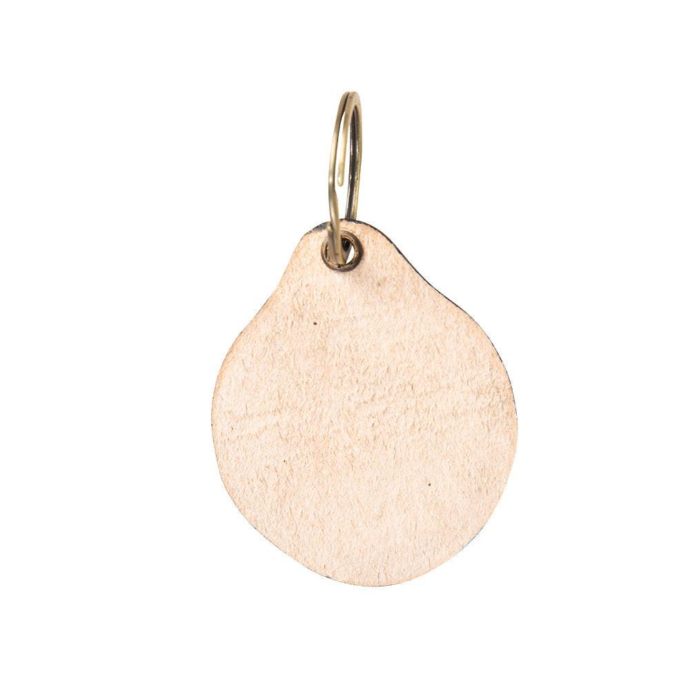 Desert Daffodil Hand-Tooled Key Fob
