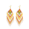 Rain Dance Beaded Earrings In Corn Yellow