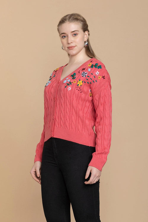 Alayna Pullover mit Blumenstickerei