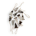 Christmas Tree Hair-On Hide Ornament Set In Black