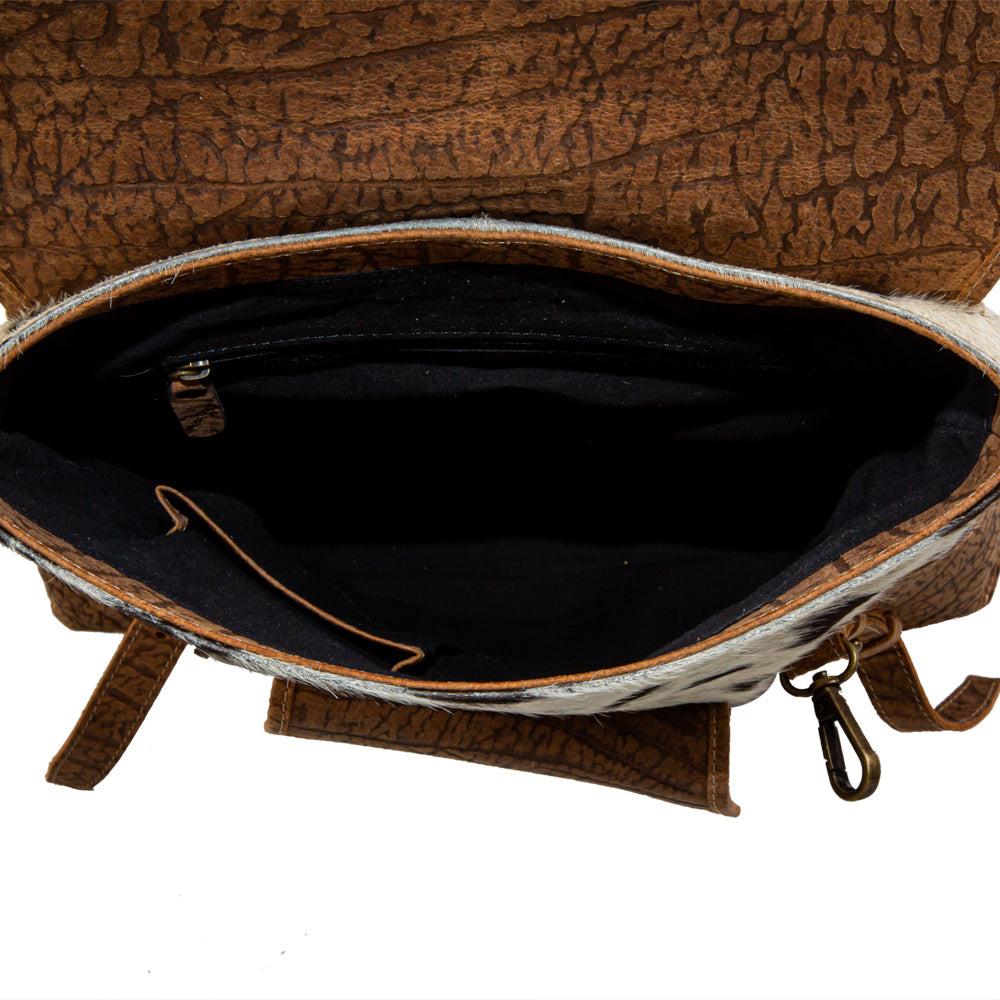 Stratford Trail Accent Leather Leather Hairon Bag