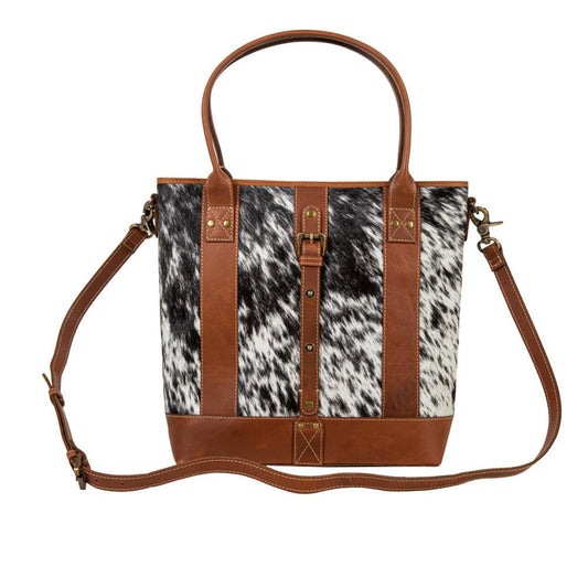 Clayburn Canvas-Tasche mit Kuhfell