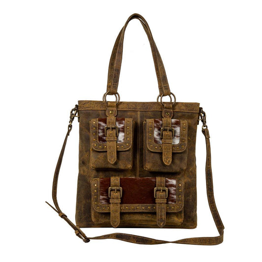 Cube Mesa Beuteltasche aus Canvas und Hairon