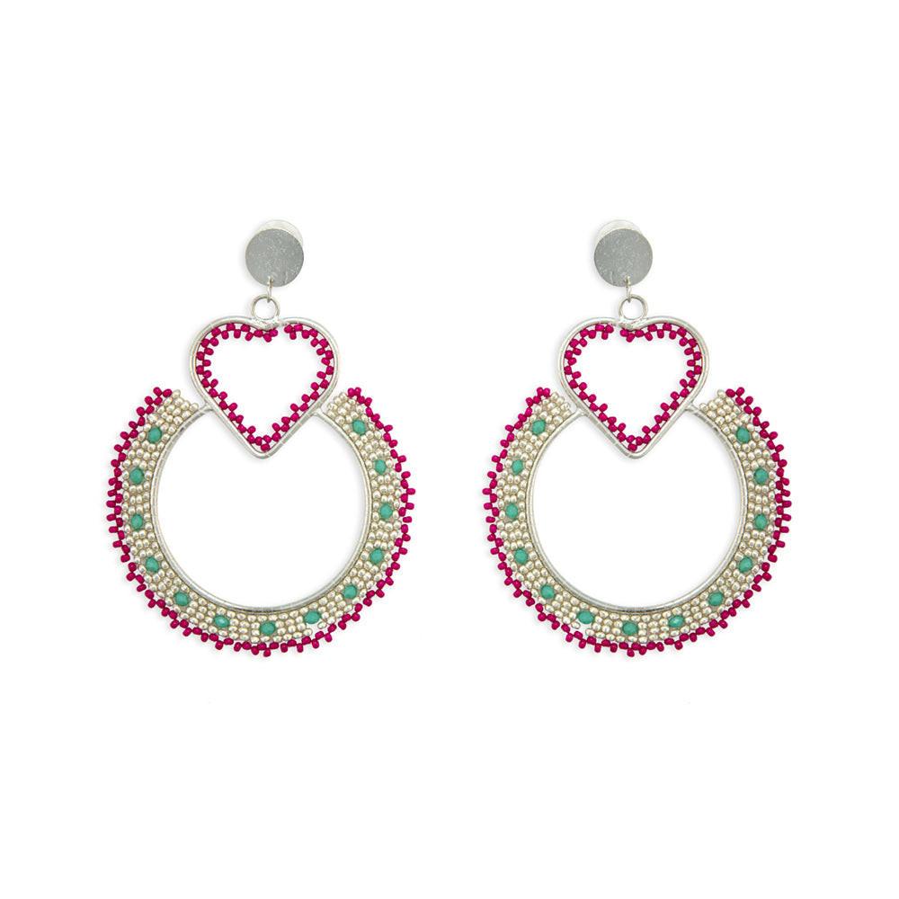 Full Circle Love Beaded Earrings