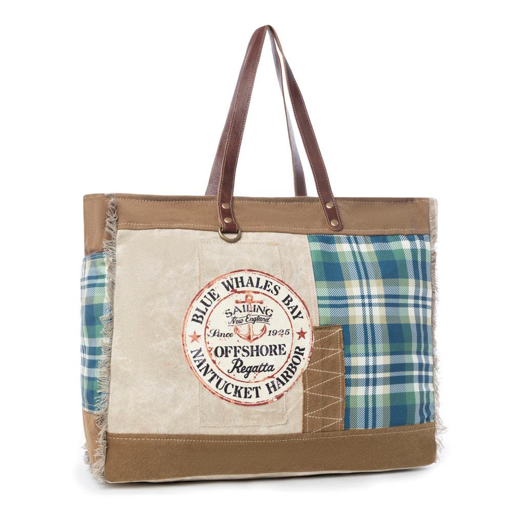 Blue Whales Bay Weekender Bag