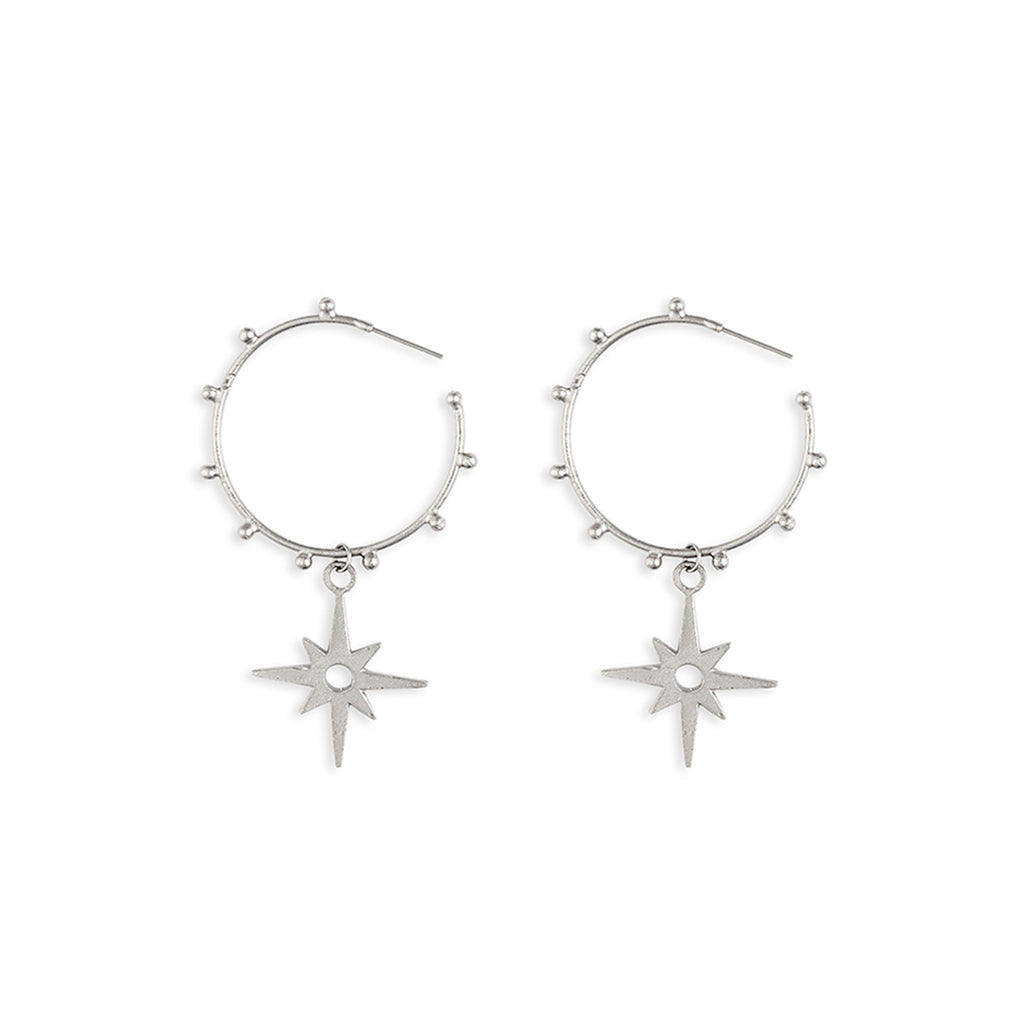 Shining Star Hoop Earrings
