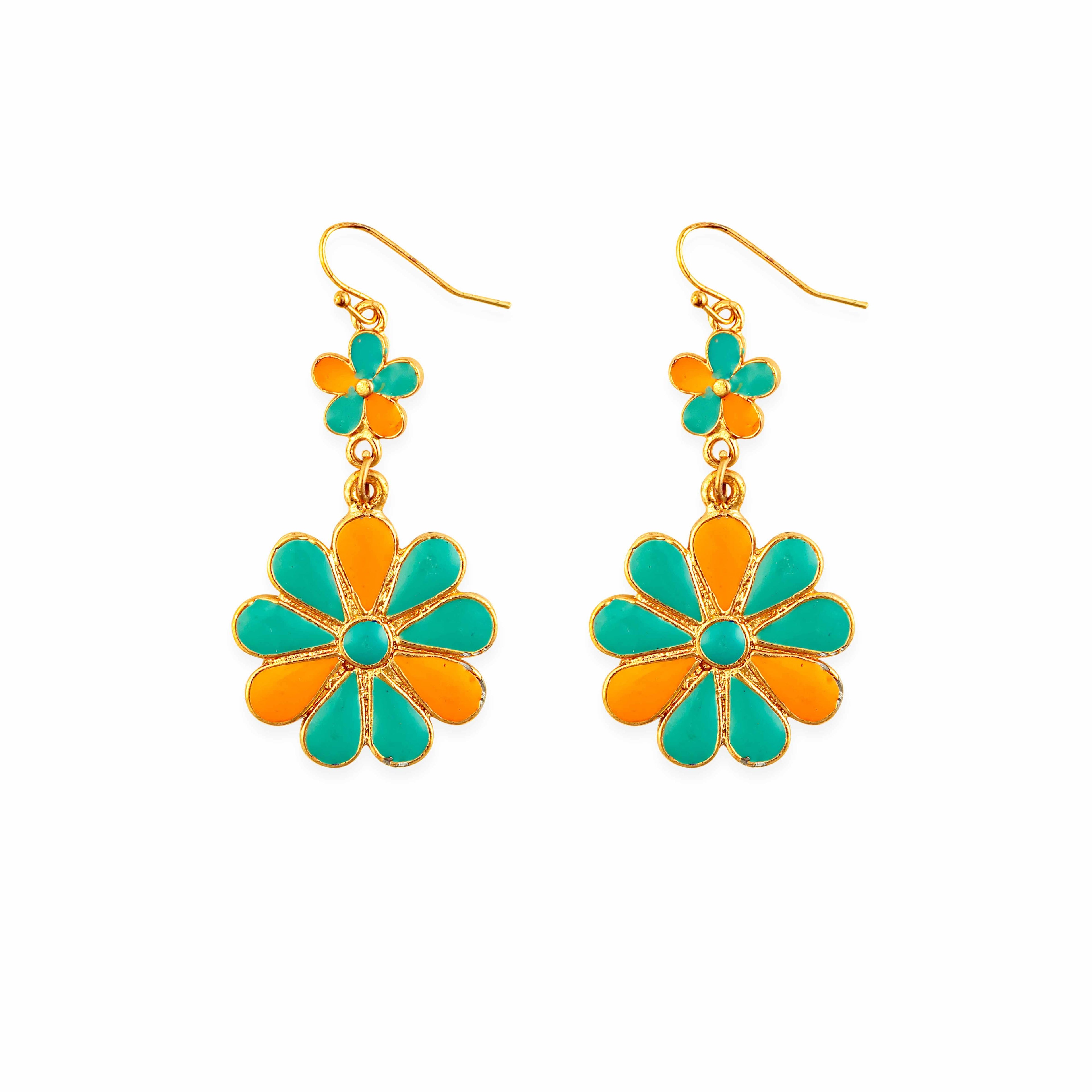 Sun Mesa Flower Earrings