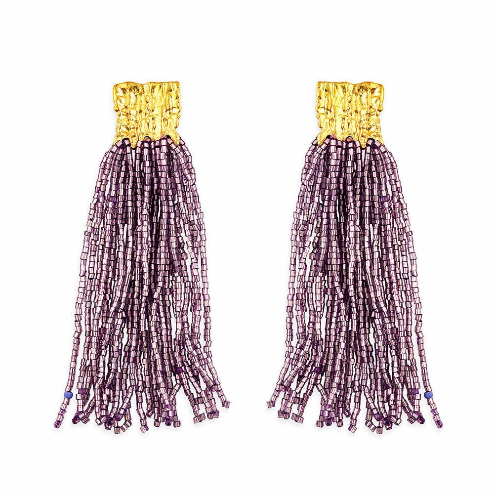 Heart's Passion Beaded Earrings
