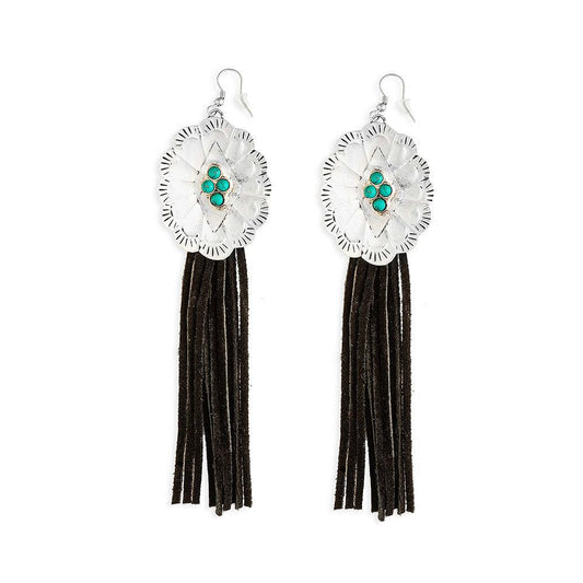 Zinnia Canyon Fringe Ohrring in Schwarz
