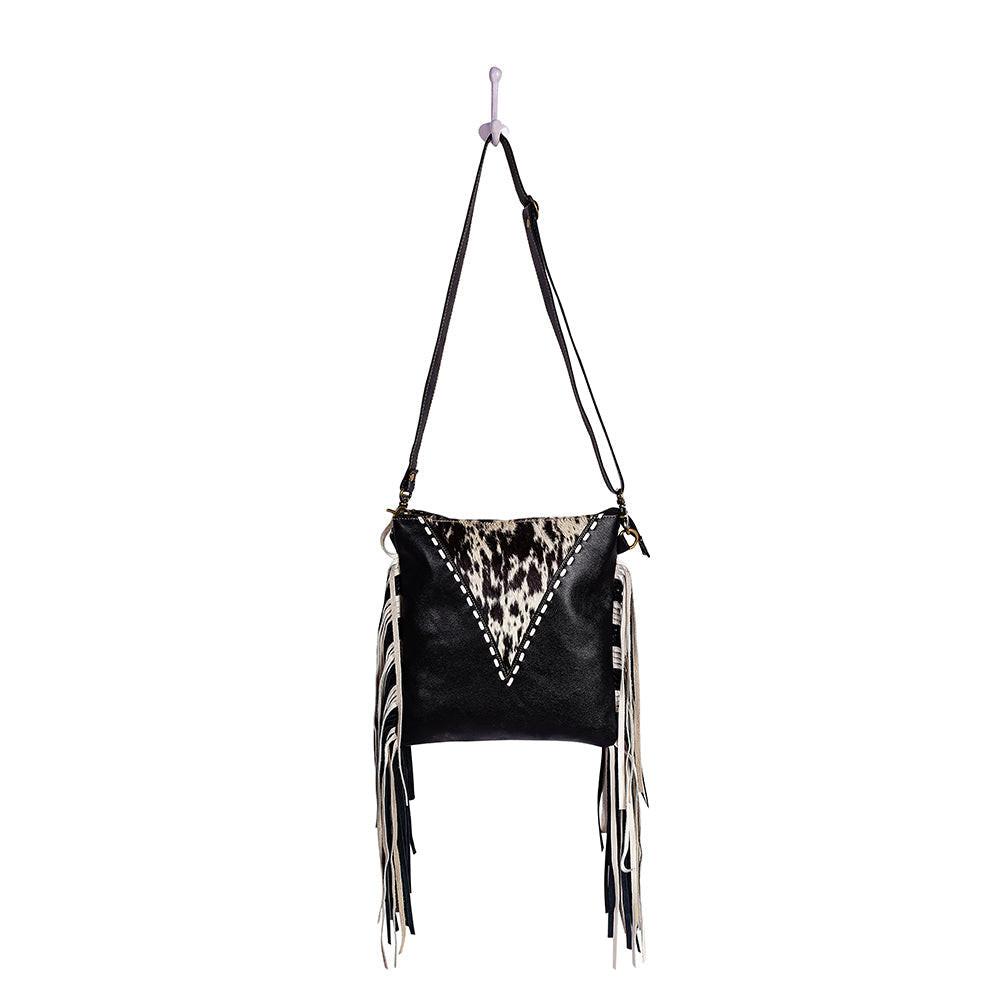 Myra Chilton Draw Hairon Concealed Carry Bag – Stylish Cowhide & Leather Crossbody with Adjustable Leather Strap