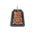 Salty Hill Hand-tooled Leather Key Fob