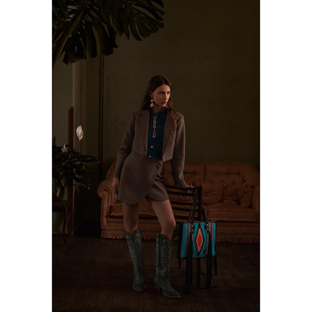 Nalejandra Boots in Deep Turquoise