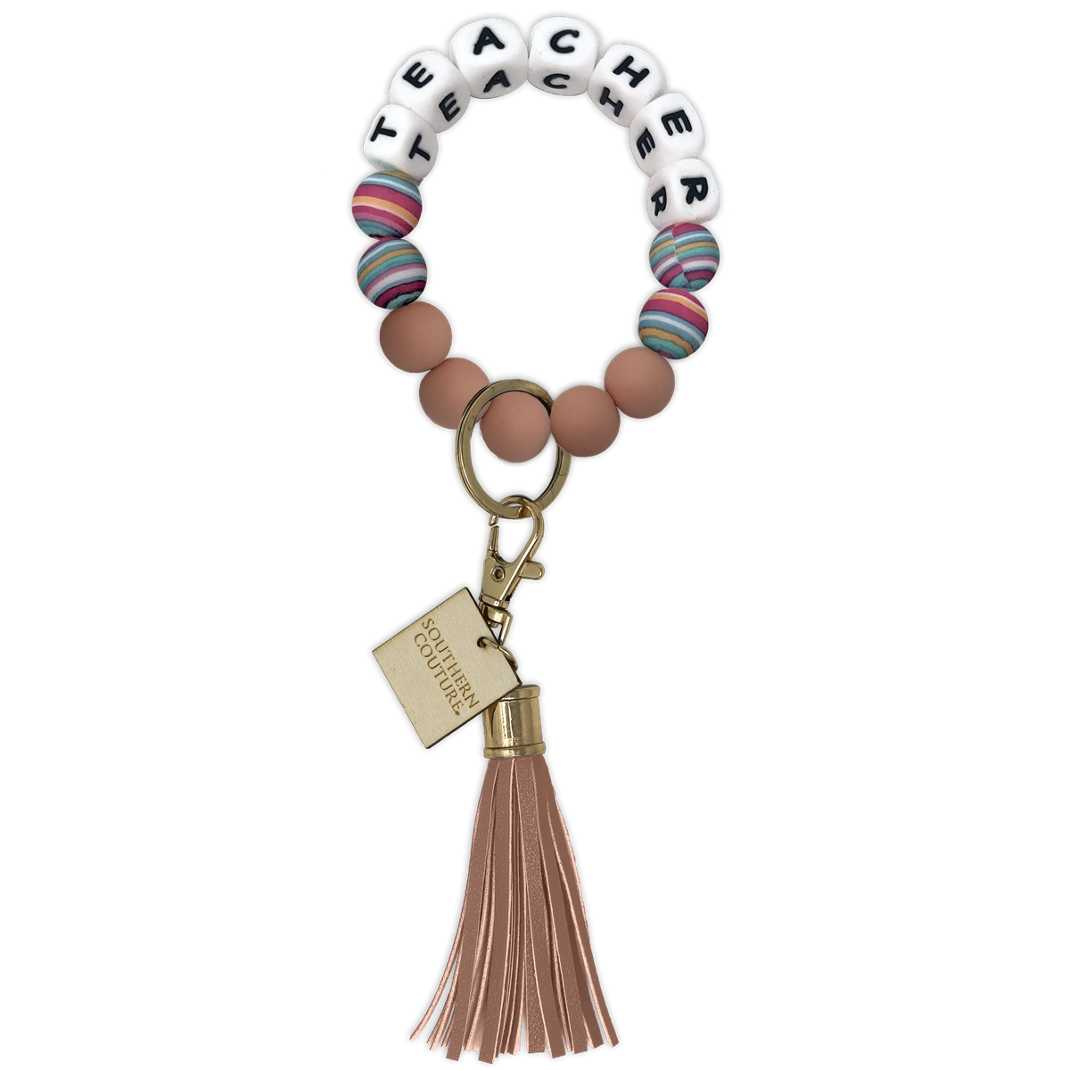 Schlüsselanhänger mit Silikonperlenarmband Southern Couture – verschiedene Designs
