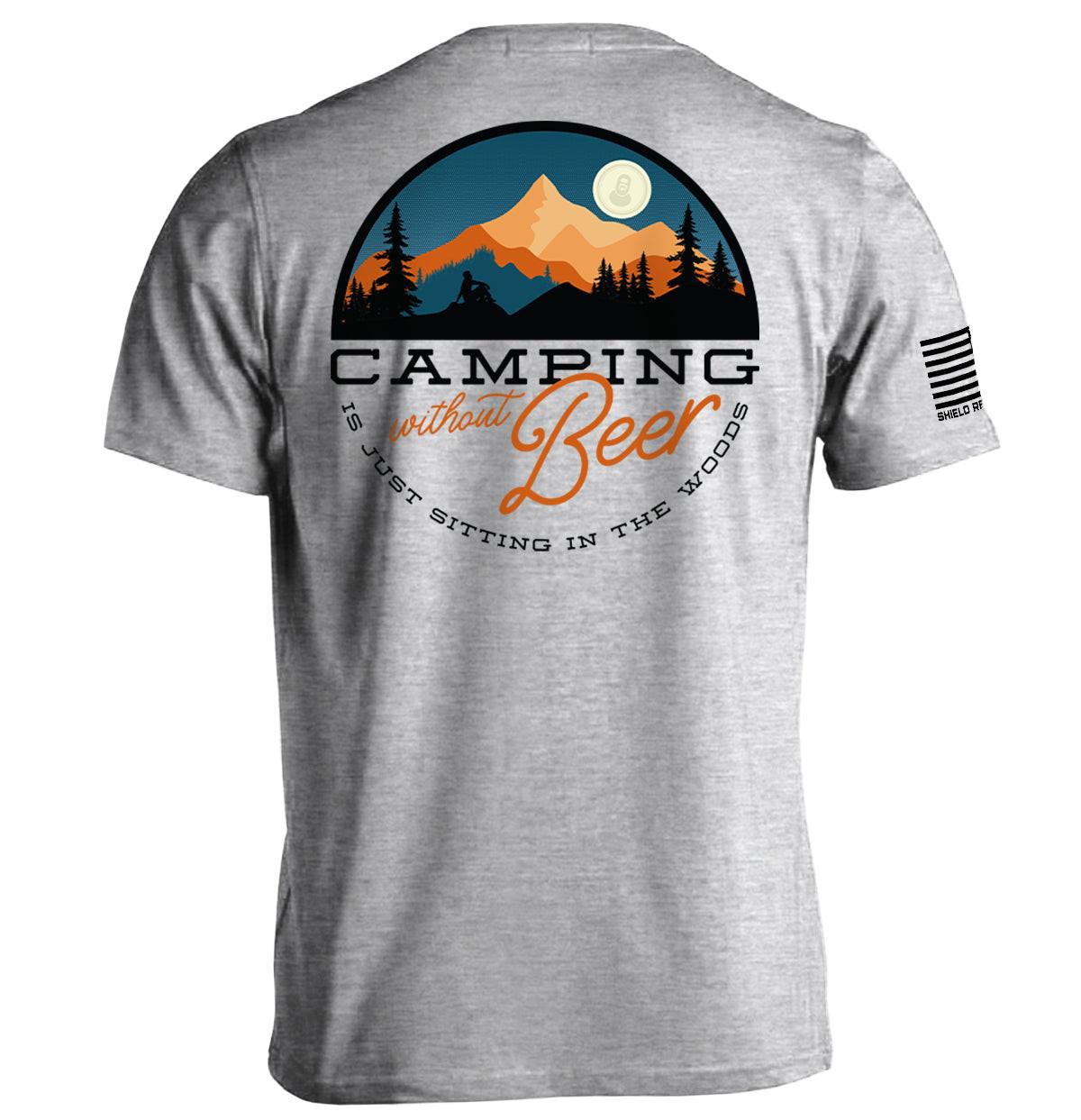 Camping ohne Bier ist einfach nur im Wald sitzen