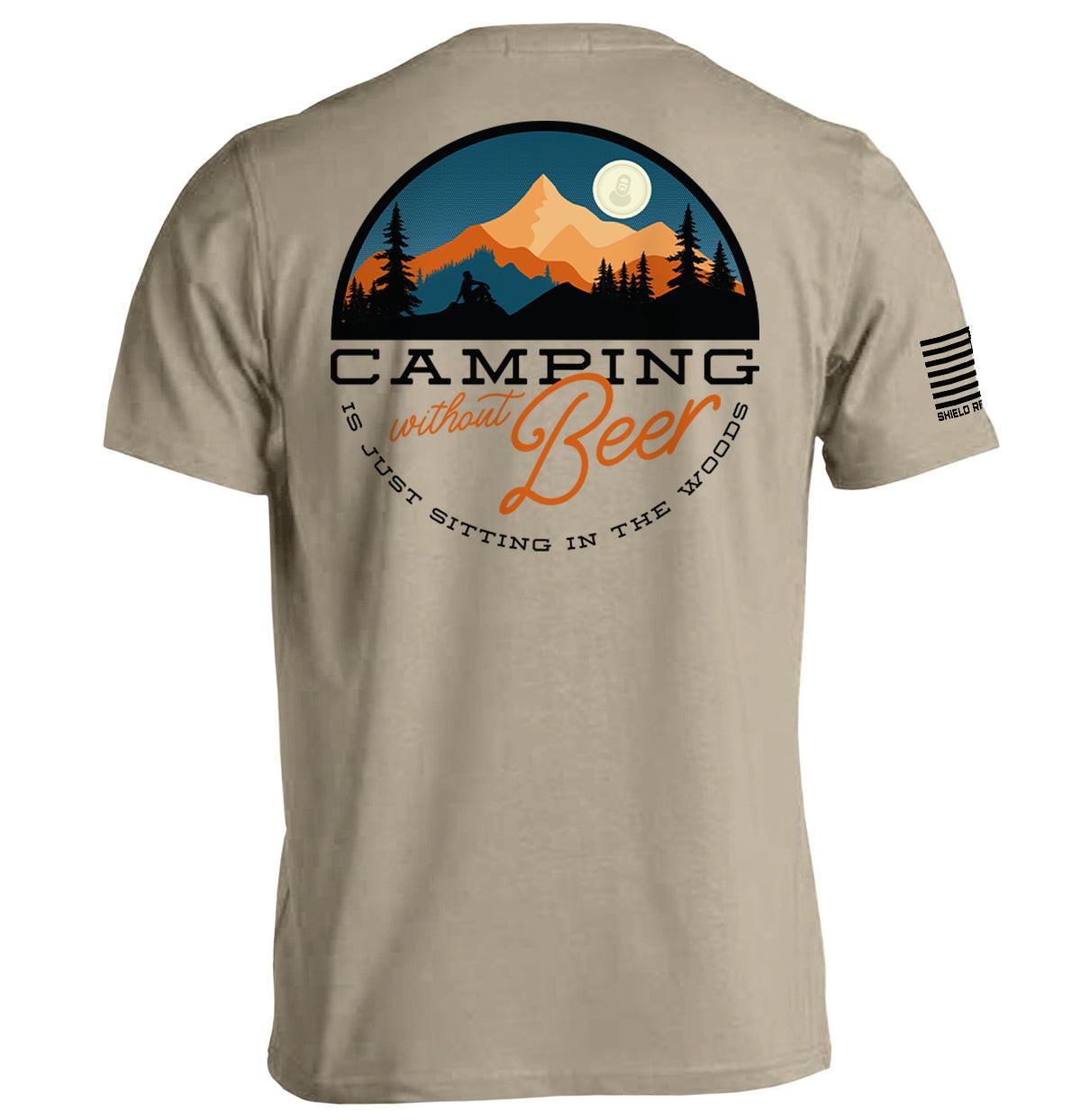 Camping ohne Bier ist einfach nur im Wald sitzen