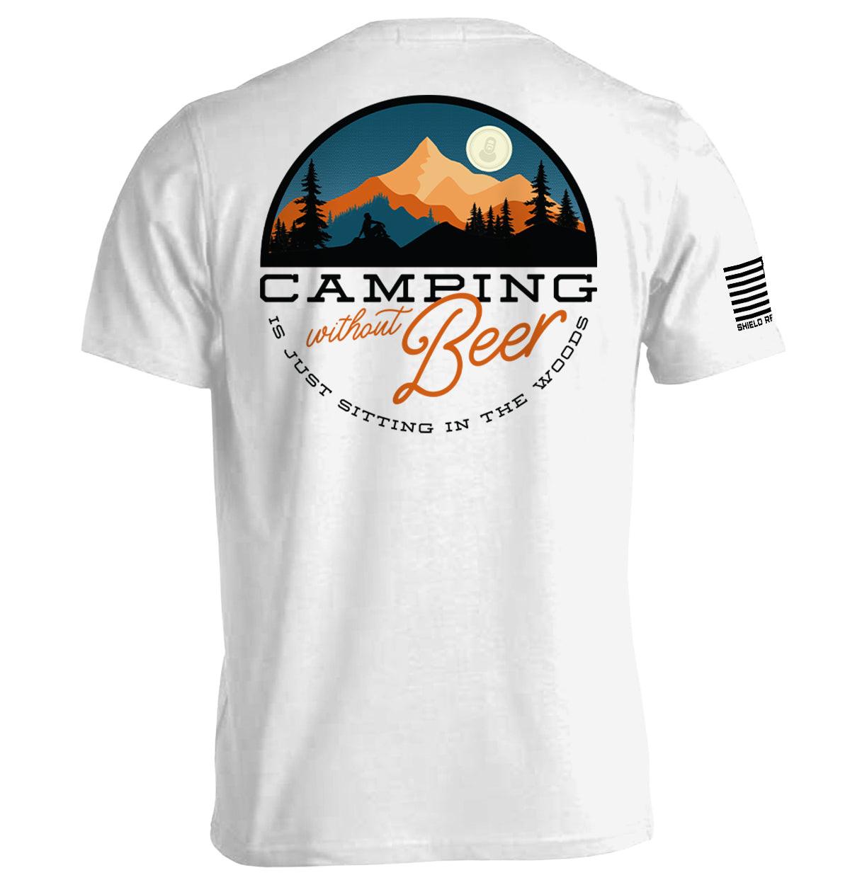 Camping ohne Bier ist einfach nur im Wald sitzen