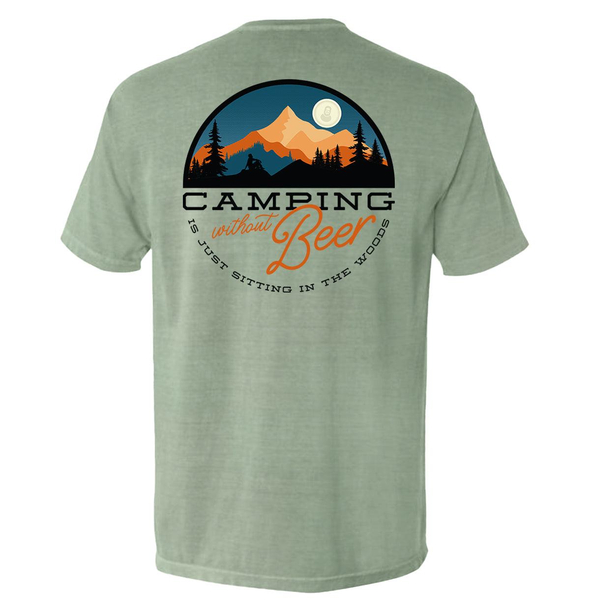 Camping ohne Bier ist einfach nur im Wald sitzen
