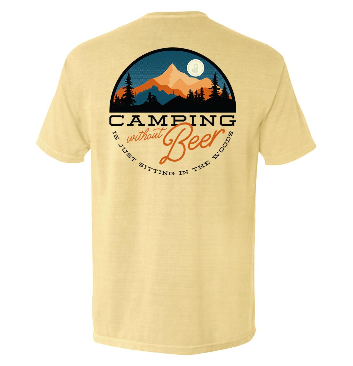 Camping ohne Bier ist einfach nur im Wald sitzen