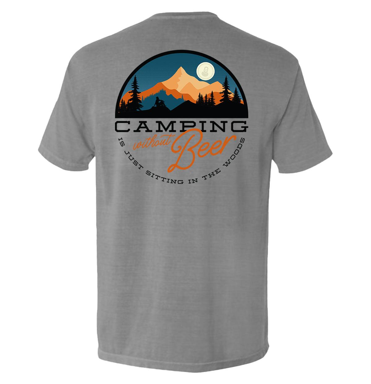 Camping ohne Bier ist einfach nur im Wald sitzen