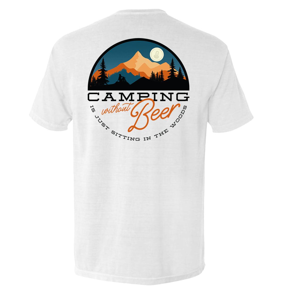 Camping ohne Bier ist einfach nur im Wald sitzen