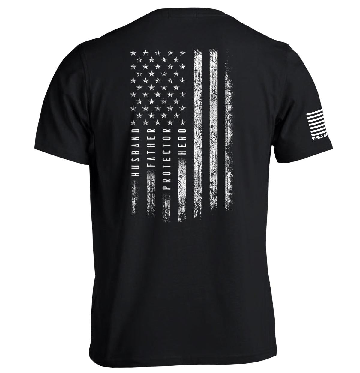 Ehemann Vater Beschützer Held Amerikanische Flagge