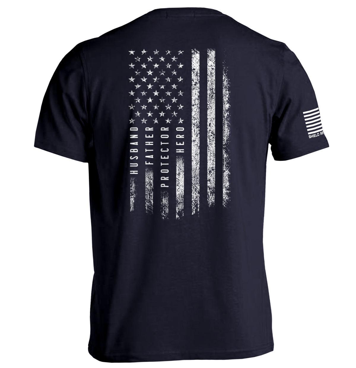 Ehemann Vater Beschützer Held Amerikanische Flagge