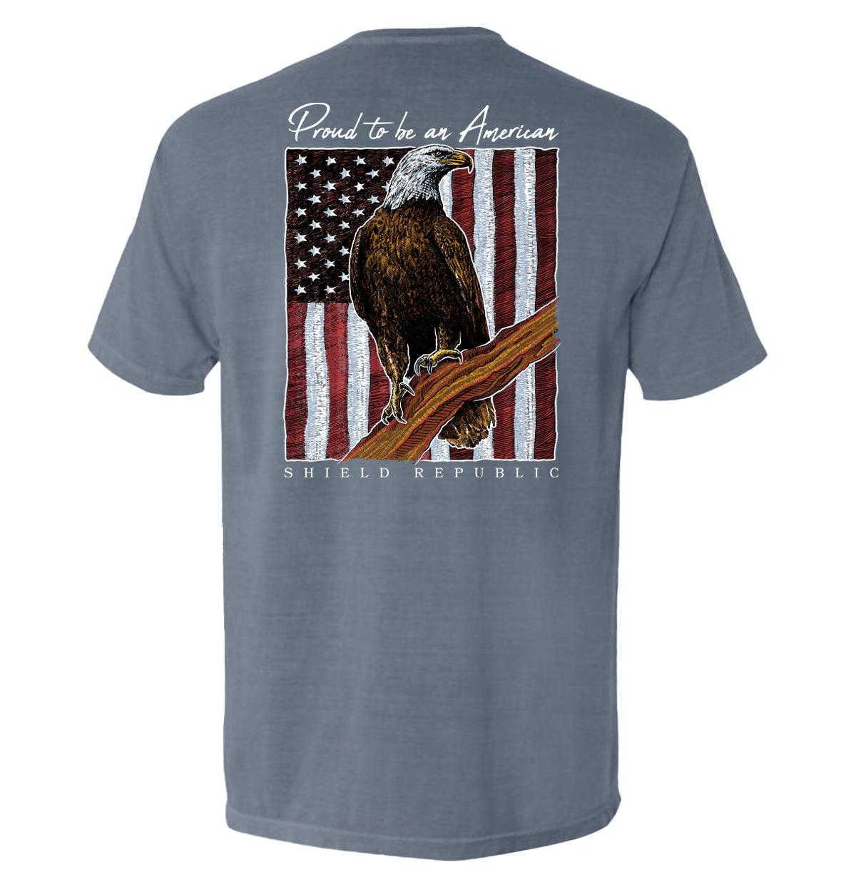 Stolz, ein Amerikanischer Weißkopfseeadler zu sein