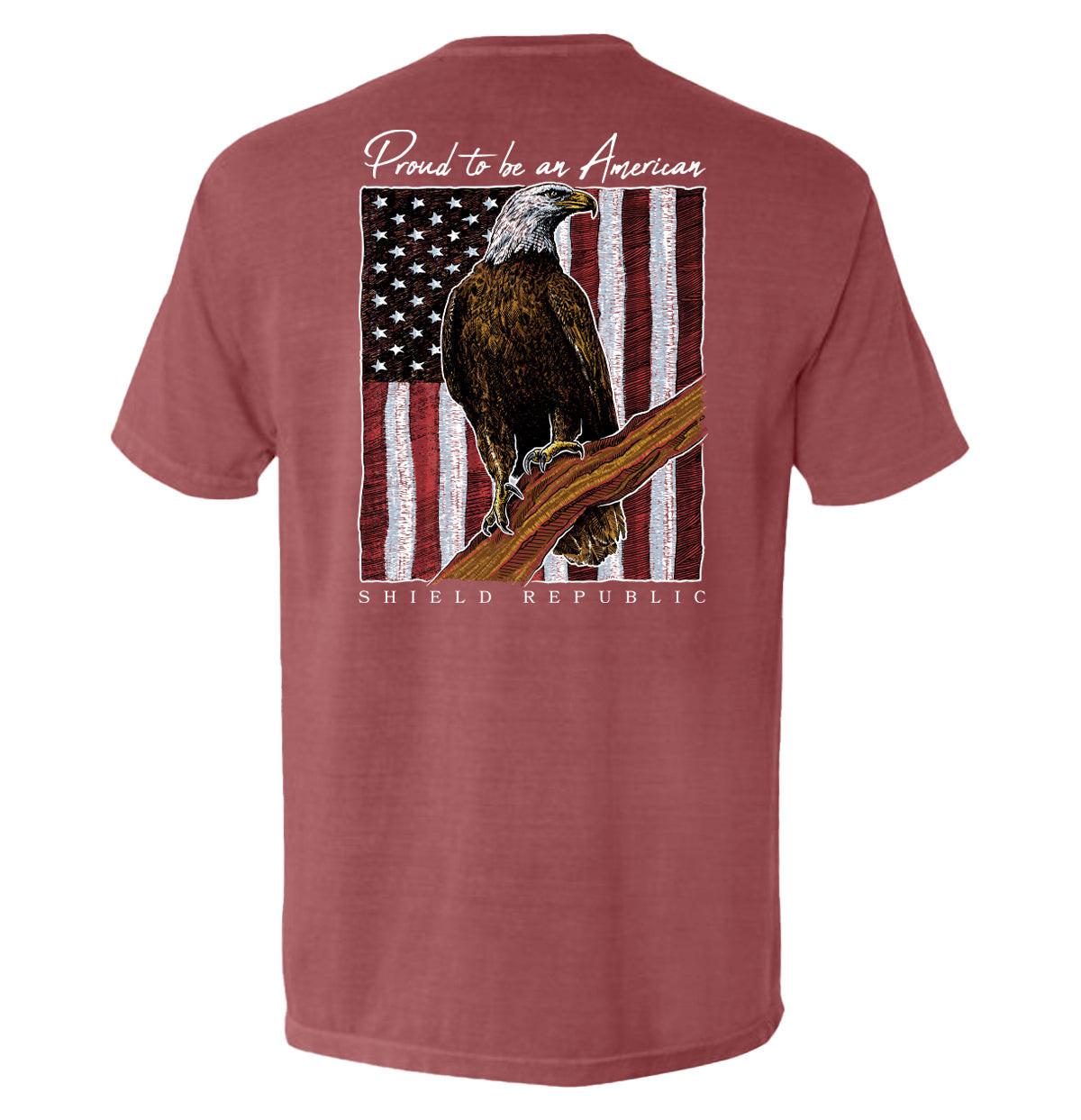 Stolz, ein Amerikanischer Weißkopfseeadler zu sein
