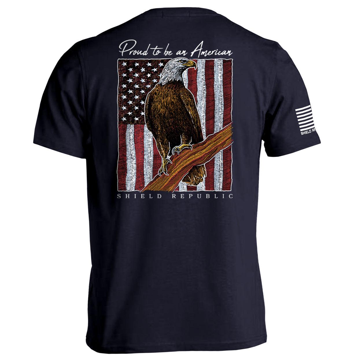 Stolz, ein Amerikanischer Weißkopfseeadler zu sein