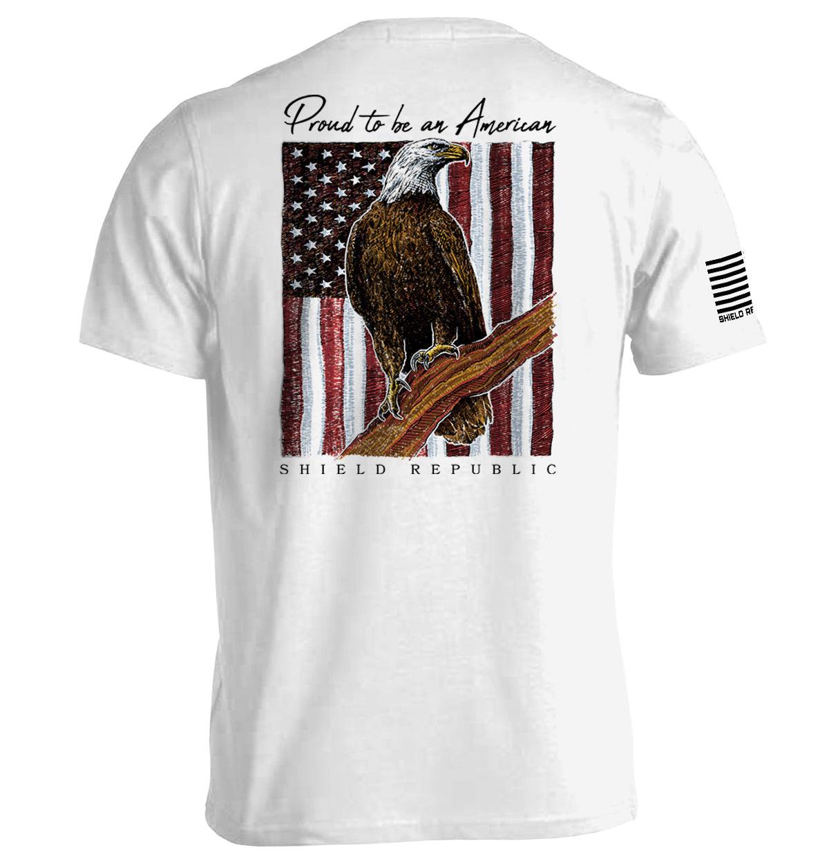 Stolz, ein Amerikanischer Weißkopfseeadler zu sein