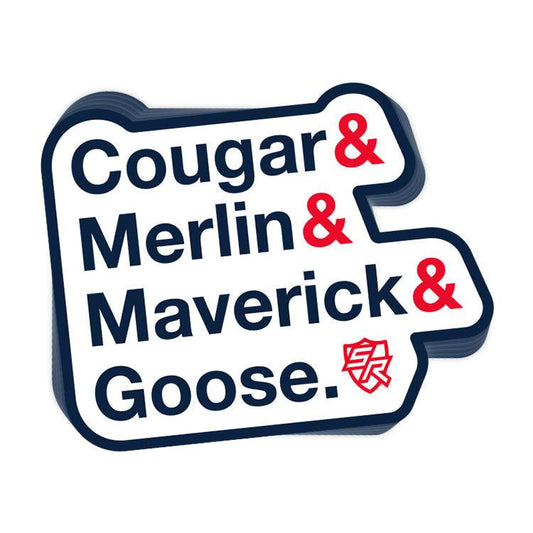 Cougar & Merlin & Maverick & Goose Aufkleber