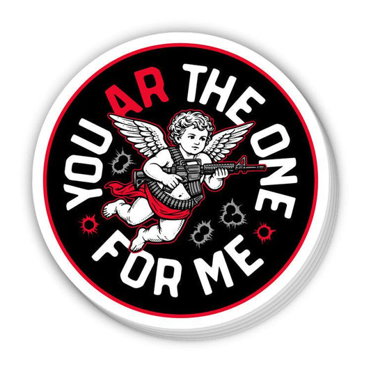 You AR the One for Me Cupid-Aufkleber