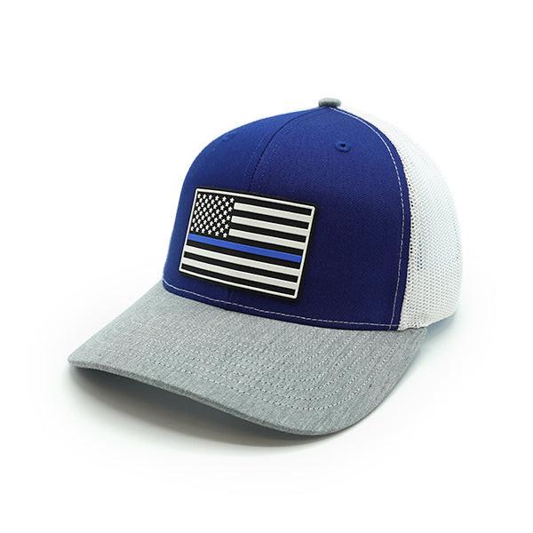 Thin Blue Line Flag PVC Aufnäher Hut